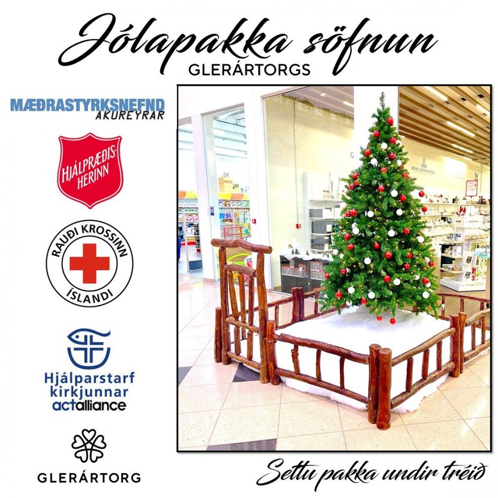 Árleg jólapakkasöfnun Glerártorgs.
